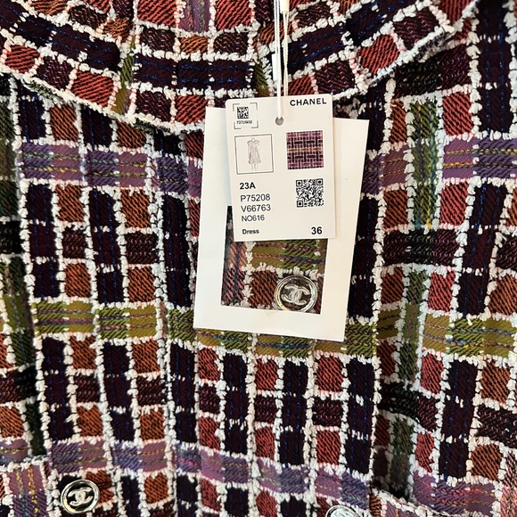 CHANEL Multicolor Tweed Dress - Picture 3 of 4